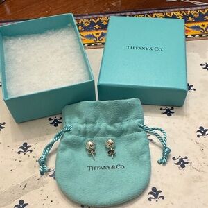 Tiffany & Co. Silver Ribbon Earrings
